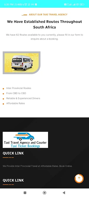 Taxi Travel Agency Screenshot 2