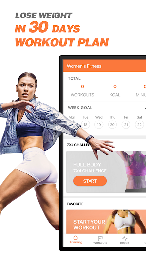Female fitness: Lose weight & Calorie tracker Screenshot 1