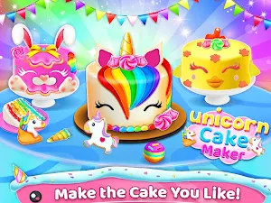 Unicorn Cake Maker🦄🎂: Baking Games For Girls Screenshot 0