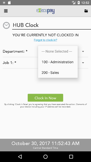 Execupay HUB Screenshot 1