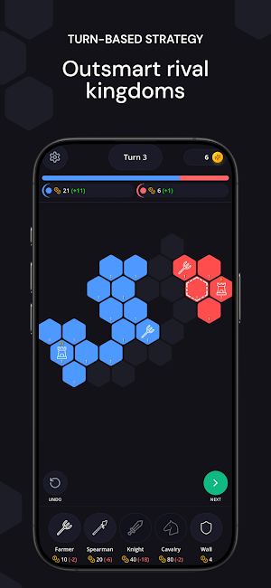 Hex Wars: Turn-Based Strategy Screenshot 1
