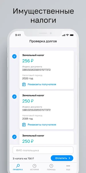 Налоги физических лиц - проверка и оплата Screenshot 2