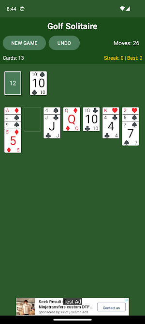 PG Golf Solitaire Screenshot 0