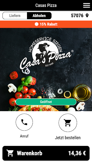 Casas Pizza Screenshot 0
