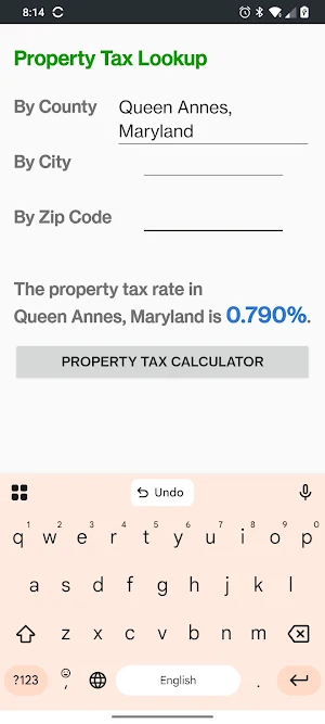Property Tax Screenshot 1