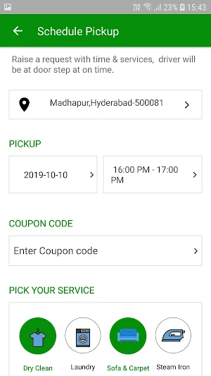Fabklean Consumer App Screenshot 2