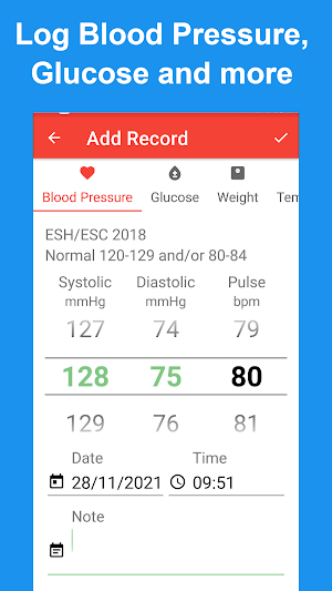 Blood Sugar - Blood Pressure - Vital Signs Tracker screenshot 7
