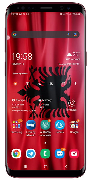 Albania Flag Live Wallpaper Screenshot 2