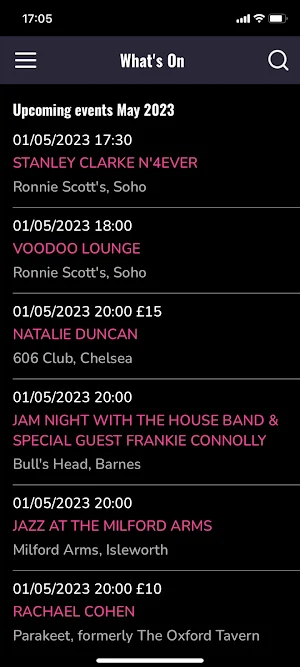 JAZZLONDONLIVE Screenshot 1