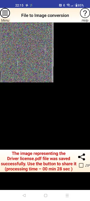 File encryption in image &back Screenshot 2
