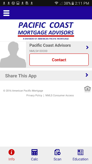 Pacific Coast Mortgage Advisor Screenshot 0