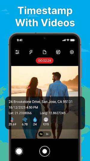 GPS Map Camera - Timestamp Screenshot 1