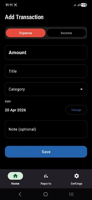 Expense Tracker Screenshot 1