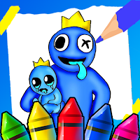 Rainbow Friends Coloring Book