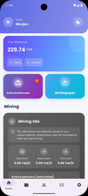 TokCoin Network Screenshot 1