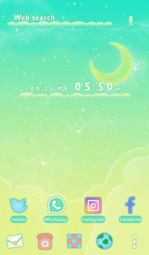 Fairy-tale Wallpaper Pastel Green Sky Theme Screenshot 0