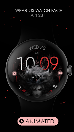 Anime v2 animated watch face Screenshot 0