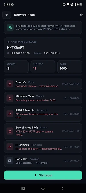 Cam Alert - Detect Hidden Cam Screenshot 2