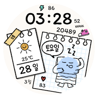 NW127한글: DIgital watch face