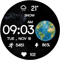 Earth Galaxy WatchFace