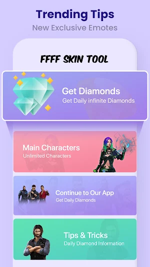 Get Daily Diamonds FFF FF Tips Screenshot 0