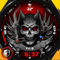Smoking Skull Watch Face 026