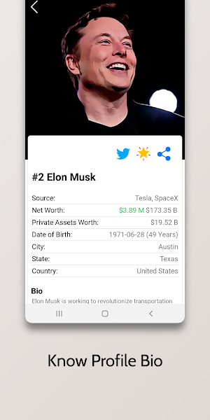Real Time Billionaires Index Screenshot 3