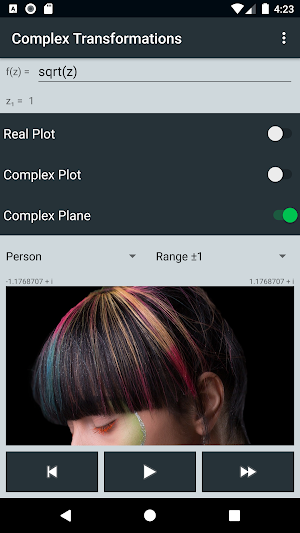 Complex Plane Transformations Screenshot 2
