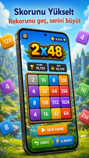 2x48: 2048 Number Puzzle Screenshot 1