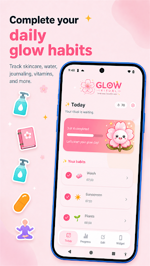 Glow Ritual: Self Care Tracker Screenshot 1
