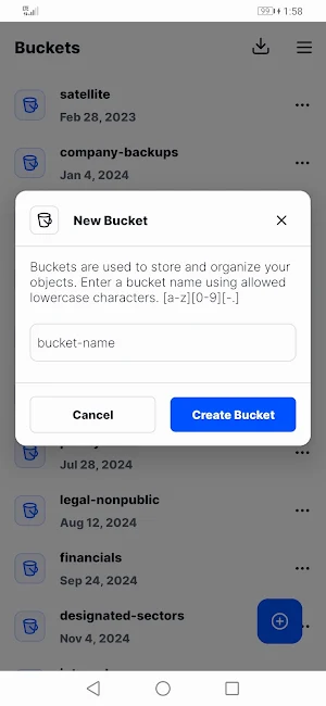 Storj Console | Storj Client Screenshot 1