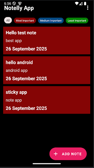 Notelly App Screenshot 1