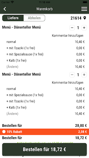 Hübners Restaurant Screenshot 1