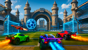 Rocket Car Soccer 3D Games Screenshot 1