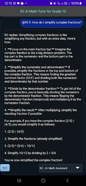 R2 Ai Math Tutor for Grade 10 Screenshot 0