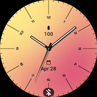 Analog Peach Watch Face