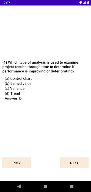 CAPM Exam Practice Question Screenshot 3