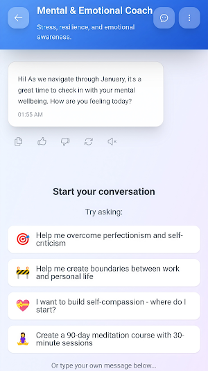 Wellbeing Coach AI Screenshot 1