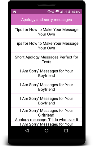 Apology and sorry messages Screenshot 1