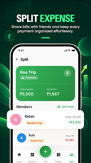 Money tracker & Split Expenses Screenshot 3