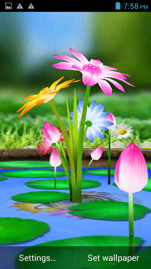 3D Flowers Touch Wallpaper Screenshot 1