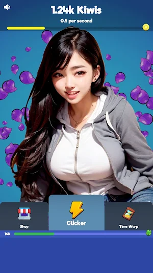 Sexy touch girls: idle clicker Screenshot 1