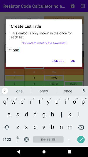 Resistor Code Calculator Screenshot 2