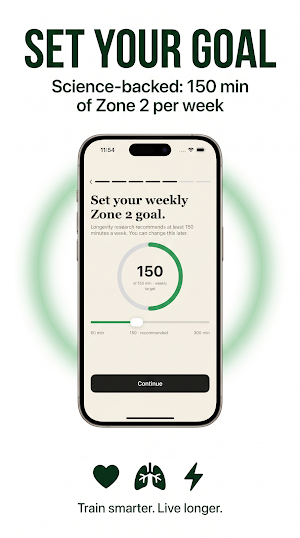 Zone 2 Heart Rate Training App Screenshot 2