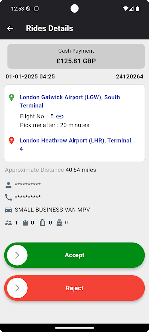 YRE Chauffeurs Screenshot 1