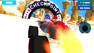 Cat Race Car Snow Drift Stunts Screenshot 0