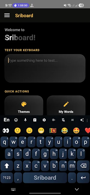 Sriboard - Sinhala Keyboard Screenshot 0