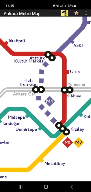 Ankara Metro Map Screenshot 2