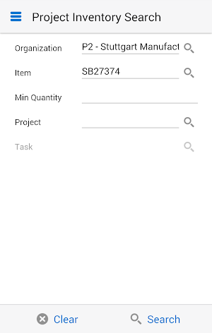 Project Manufacturing for EBS Screenshot 0