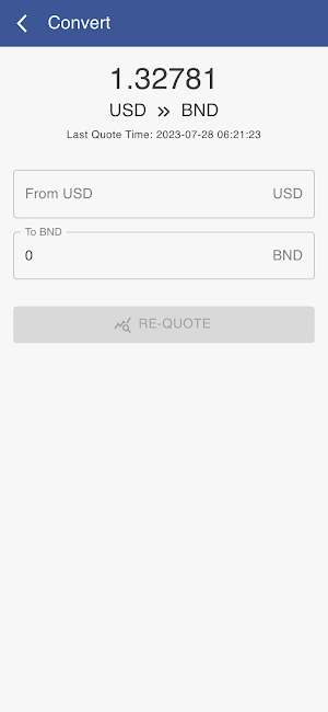 USD to BND Screenshot 1
